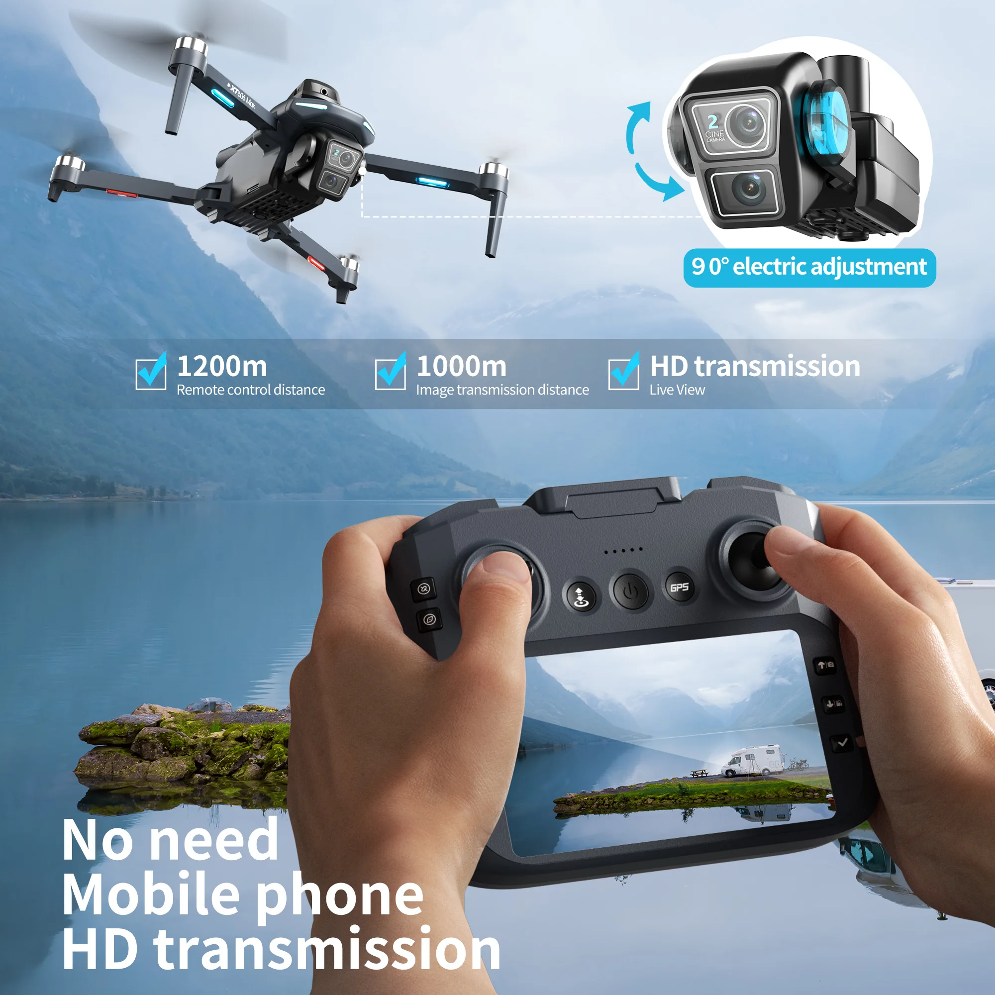 Original XT606 MAX GPS Drone 4 - Drone Gps Mount recension och pris