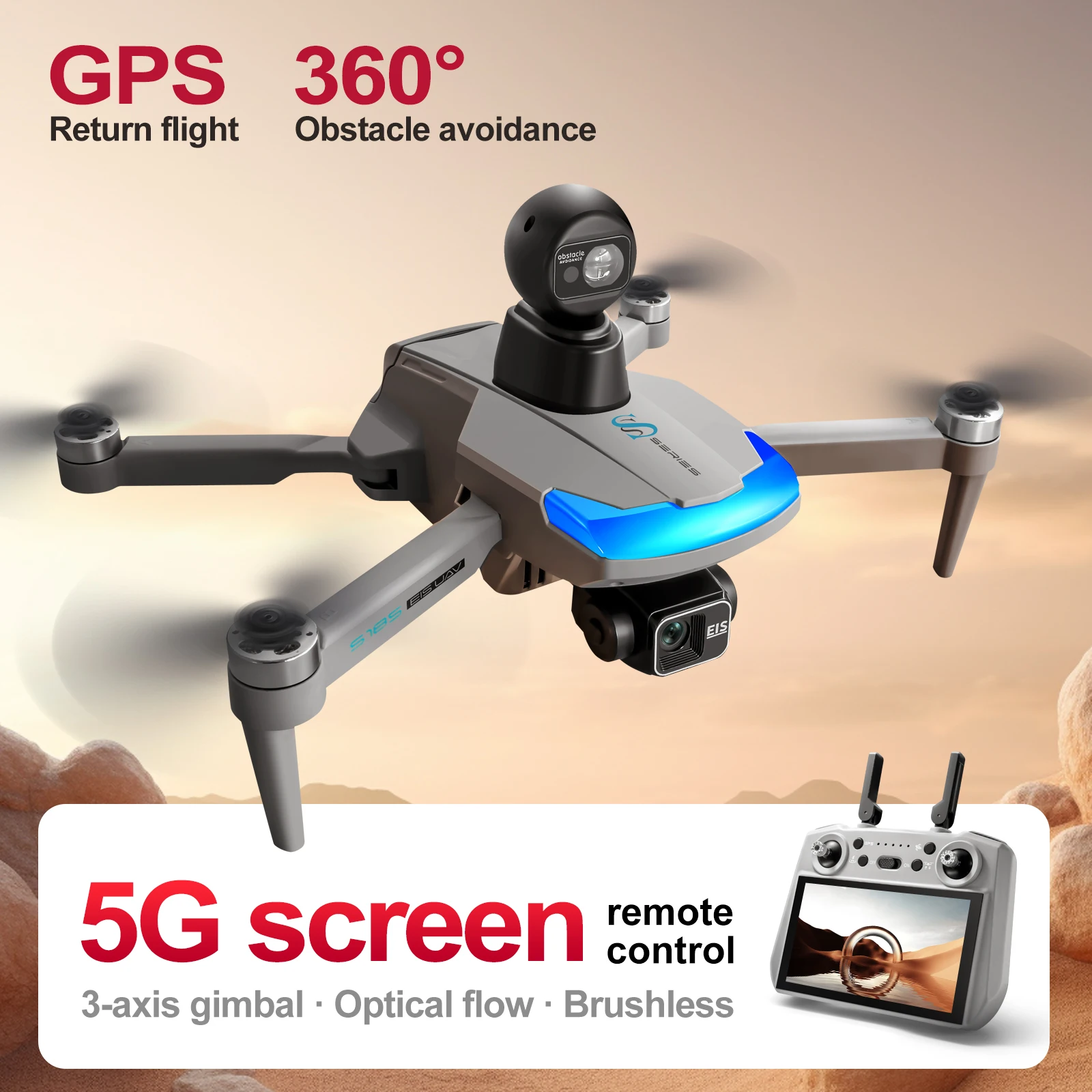 S185 Professional Drone 2.7K H - Drone Gps Mount recension och pris