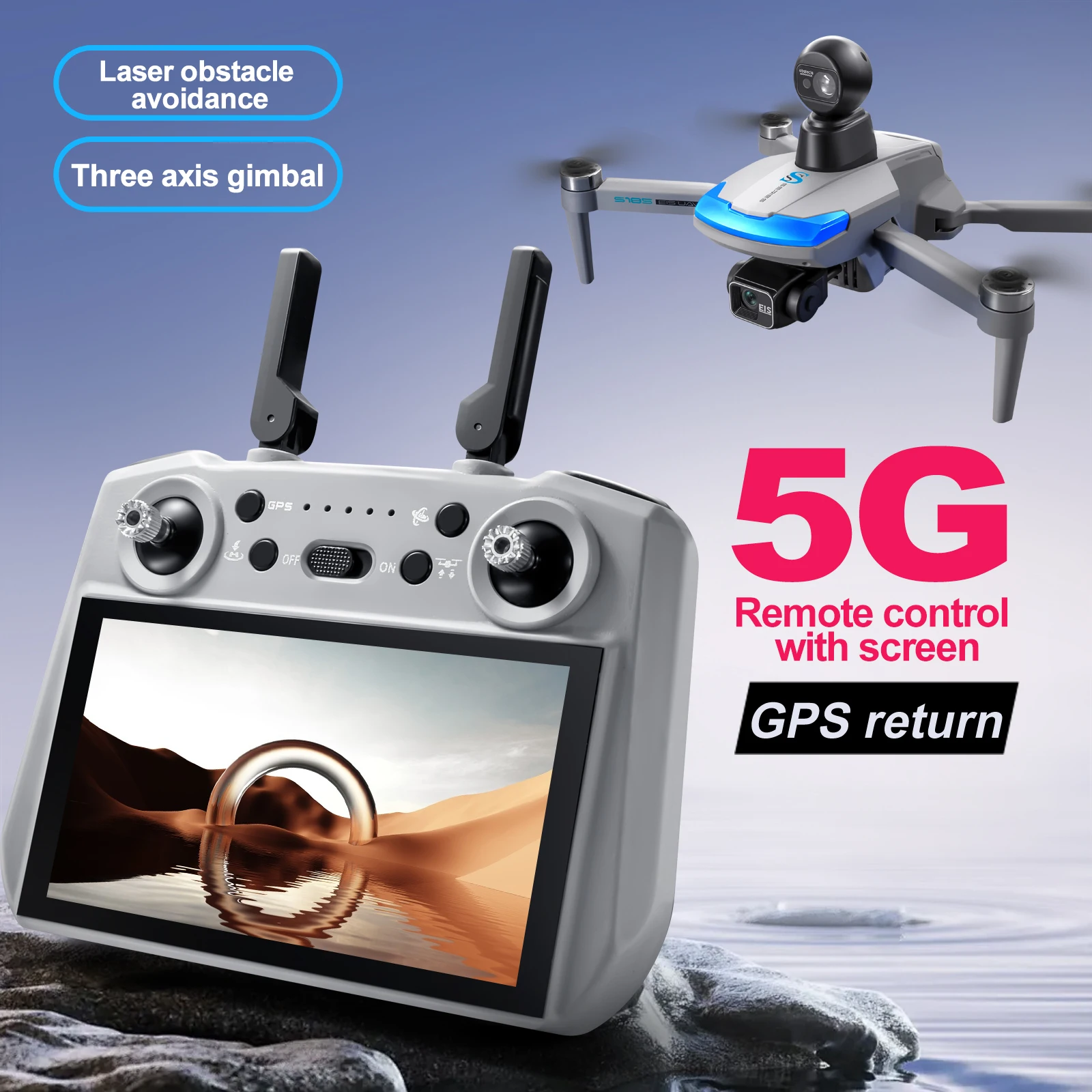 S185 Professional Drone 2.7K H - Drone Gps Mount recension och pris