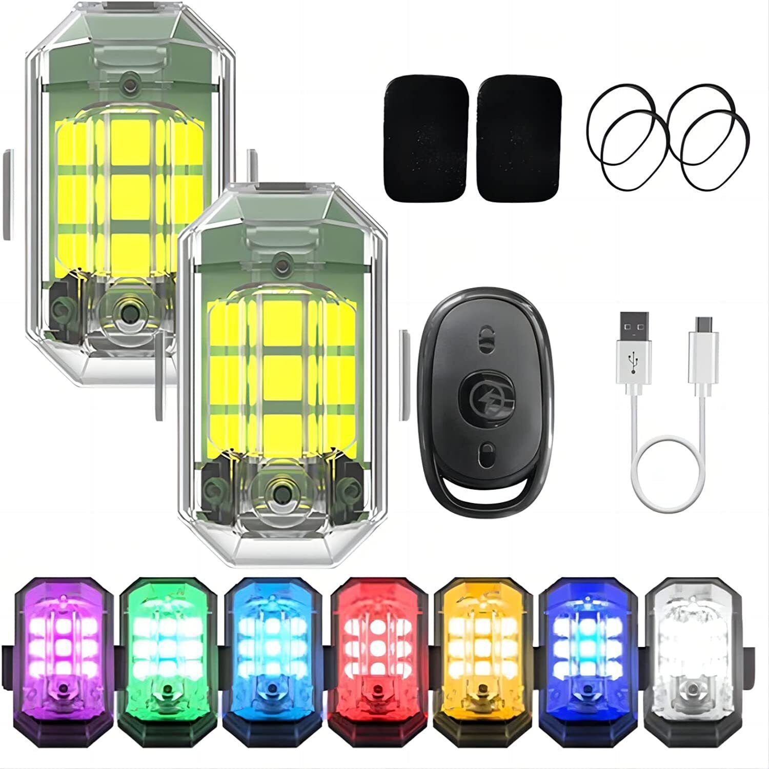 1/2/4Pc Remote Motorcycle Ligh - Drone Led Light recension och pris